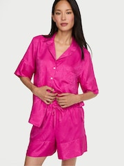 Victoria's Secret Pink Fire Snake Satin Short Pyjamas Set - Image 1 of 3