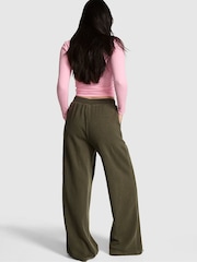 Victoria's Secret Pink Olive Green Wide Leg Oversized Waffle Joggers - Image 2 of 2