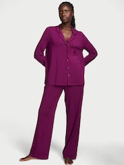 Victoria's Secret Rhubarb Purple Modal Long Pyjamas Set - Image 1 of 3