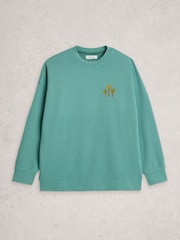 Verde - White Stuff Cleo Longline Raphic Sweat Top - Imagen 5 de 6