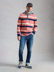 White Stuff Red Yarmouth Stripe Rugby Sweat Top - Image 1 of 6