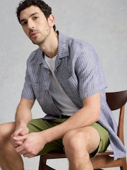 White Stuff Blue Keswick SS Linen Shirt - Image 1 of 6