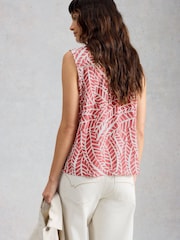 White Stuff Pink Amy Sleeveless Shirt - Image 2 of 6