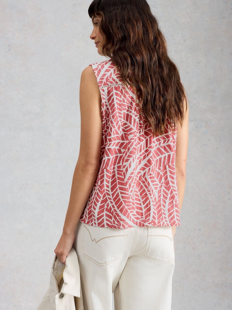 White Stuff Pink Amy Sleeveless Shirt - Image 2 of 6 White Stuff Pink Amy Sleeveless Shirt - Image 2 of 6