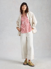 White Stuff Pink Amy Sleeveless Shirt - Image 3 of 6