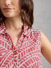 White Stuff Pink Amy Sleeveless Shirt - Image 4 of 6