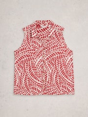 White Stuff Pink Amy Sleeveless Shirt - Image 5 of 6