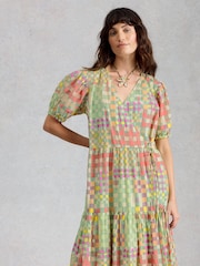 White Stuff Green Sammie Wrap Dress - Image 3 of 6