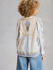 White Stuff White Ciara Embroidered Blouse - Image 2 of 4