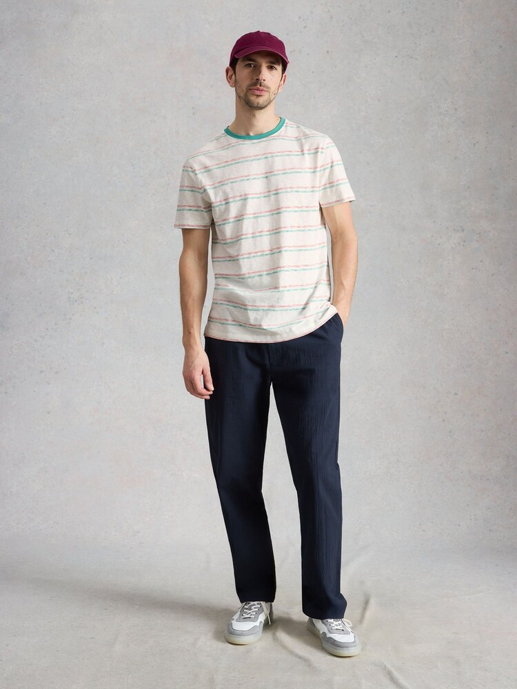 White Stuff Abersoch Reverse Stripe Short Sleeve T-Shirt - Imagen 2 de 6