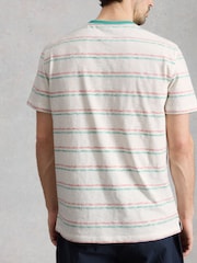 White Stuff Abersoch Reverse Stripe Short Sleeve T-Shirt - Imagen 3 de 6
