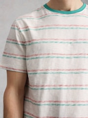 White Stuff Abersoch Reverse Stripe Short Sleeve T-Shirt - Imagen 4 de 6