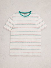 White Stuff Abersoch Reverse Stripe Short Sleeve T-Shirt - Imagen 5 de 6