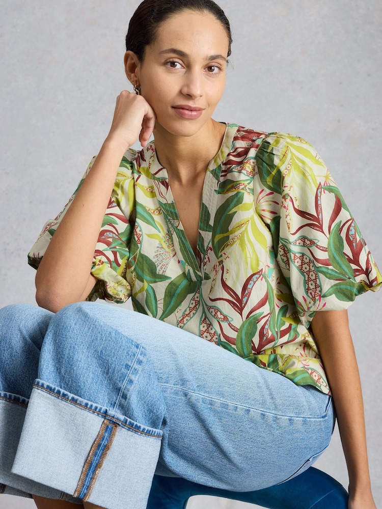 White Stuff White Bex Cotton Top - Image 1 of 6