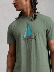 White Stuff Abersoch Fish Sail Graphic T-Shirt - Imagen 4 de 6