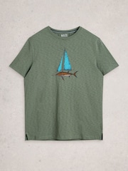 White Stuff Abersoch Fish Sail Graphic T-Shirt - Imagen 5 de 6