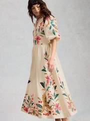 White Stuff White Maeve Embroidered Midi Dress - Image 3 of 6