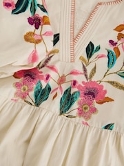 White Stuff White Maeve Embroidered Midi Dress - Image 6 of 6