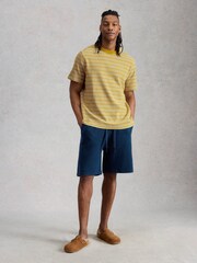 White Stuff Yellow Harrington Stripe T-Shirt - Image 1 of 6
