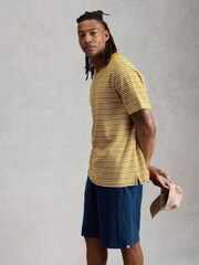White Stuff Yellow Harrington Stripe T-Shirt - Image 3 of 6