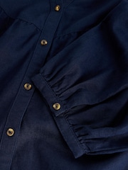 White Stuff Blue Raquel Linen Blend Tunic - Image 6 of 6