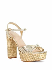 Dune London Gold Minogue Smart Sandals - Image 3 of 6