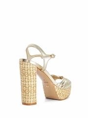 Dune London Gold Minogue Smart Sandals - Image 4 of 6