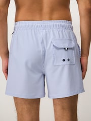 Crew Clothing Blue Oxford Stripe Seersucker Swim Shorts - Image 2 of 5
