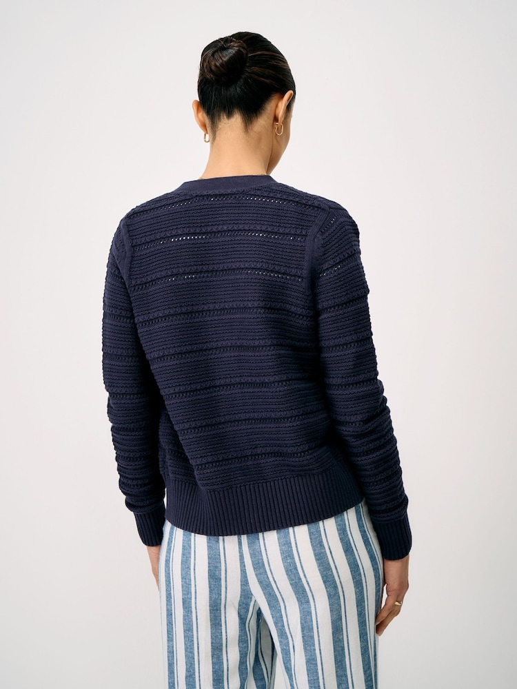 Crew Clothing Long Sleeve Cotton Cardigan - Εικόνα 2 του 5