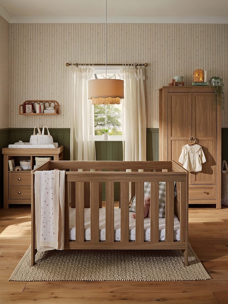 Cuddleco 3 Piece Oak Burford Nursery Furniture Set - Image 1 of 8 Cuddleco 3 Piece Oak Burford Nursery Furniture Set - Image 1 of 8
