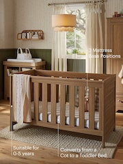 Cuddleco 3 Piece Oak Burford Nursery Furniture Set - Image 3 of 8