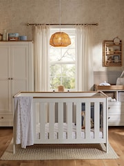 Cuddleco 3 Piece White/Oak Burford Nursery Furniture Set - Image 1 of 8