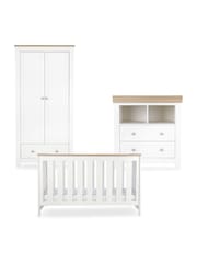 Cuddleco 3 Piece White/Oak Burford Nursery Furniture Set - Image 6 of 8
