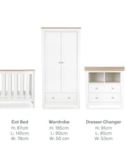 Cuddleco 3 Piece White/Oak Burford Nursery Furniture Set - Image 8 of 8