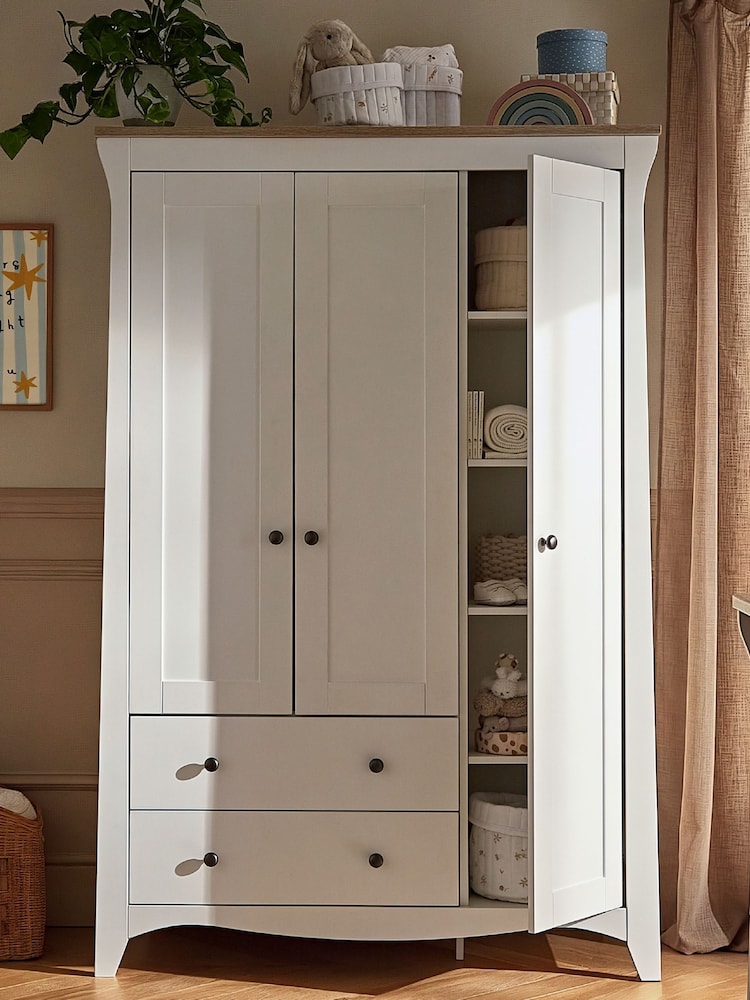 Cuddleco White/Ash Clara Triple Wardrobe - Image 2 of 7 Cuddleco White/Ash Clara Triple Wardrobe - Image 2 of 7