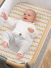 Tutti Bambini Ocean White Bedside Crib Fitted Sheet - Image 5 of 6