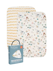 Tutti Bambini Ocean White Bedside Crib Fitted Sheet - Image 6 of 6