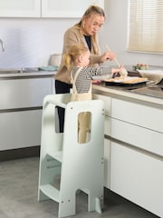 Tutti Bambini Teal Blue Helping Hands Montessori Toddler Learning Tower High Chair - Image 1 of 6