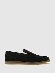 Schuh Blue Risk Suede Loafers - Image 1 of 4