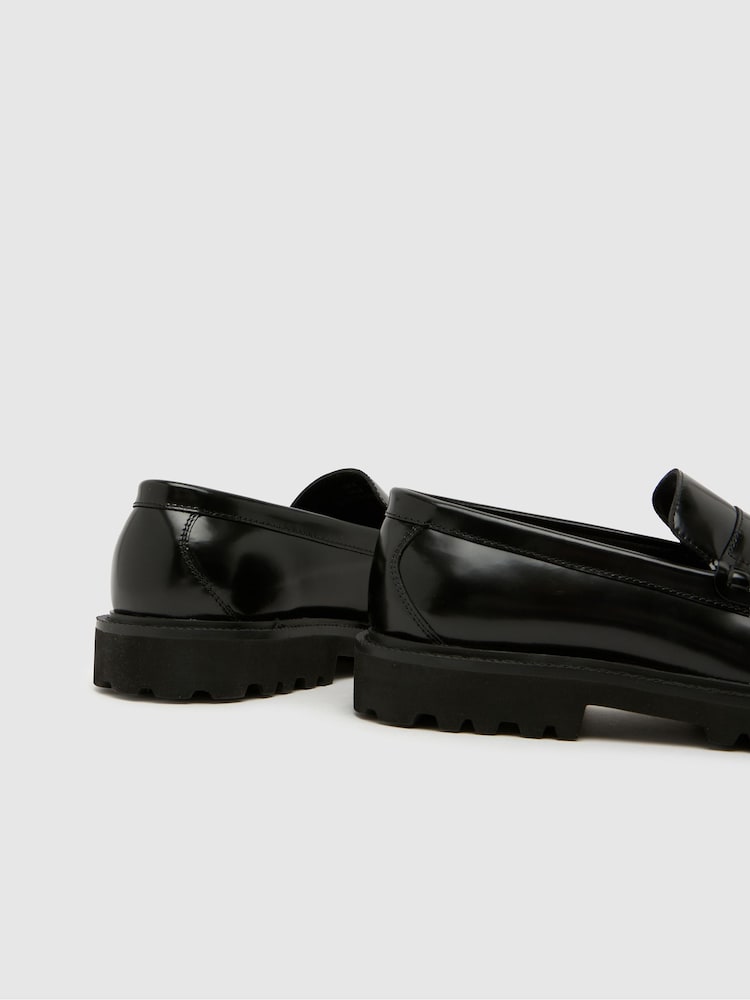 Schuh Black Rudy Leather Loafers - Image 4 of 4