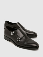 Schuh Black Major Leathr Monk Shoes - Image 3 of 4