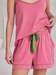 Chelsea Peers Pink Fiesta Graphic Print Cami Short Pyjamas Set - Image 3 of 6