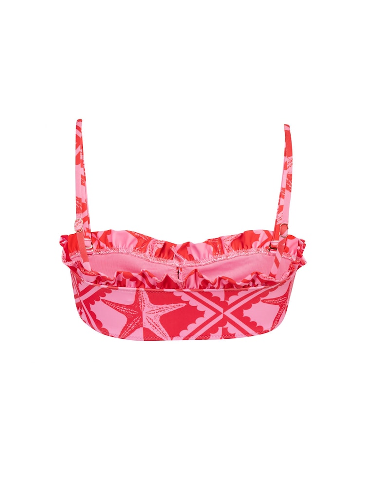 Chelsea Peers Shirred Starfish Print Bikini Top - Obraz 6 z 6