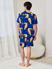 Chelsea Peers Blue Toucan Print Button Up Short Pyjamas Set - Image 4 of 5
