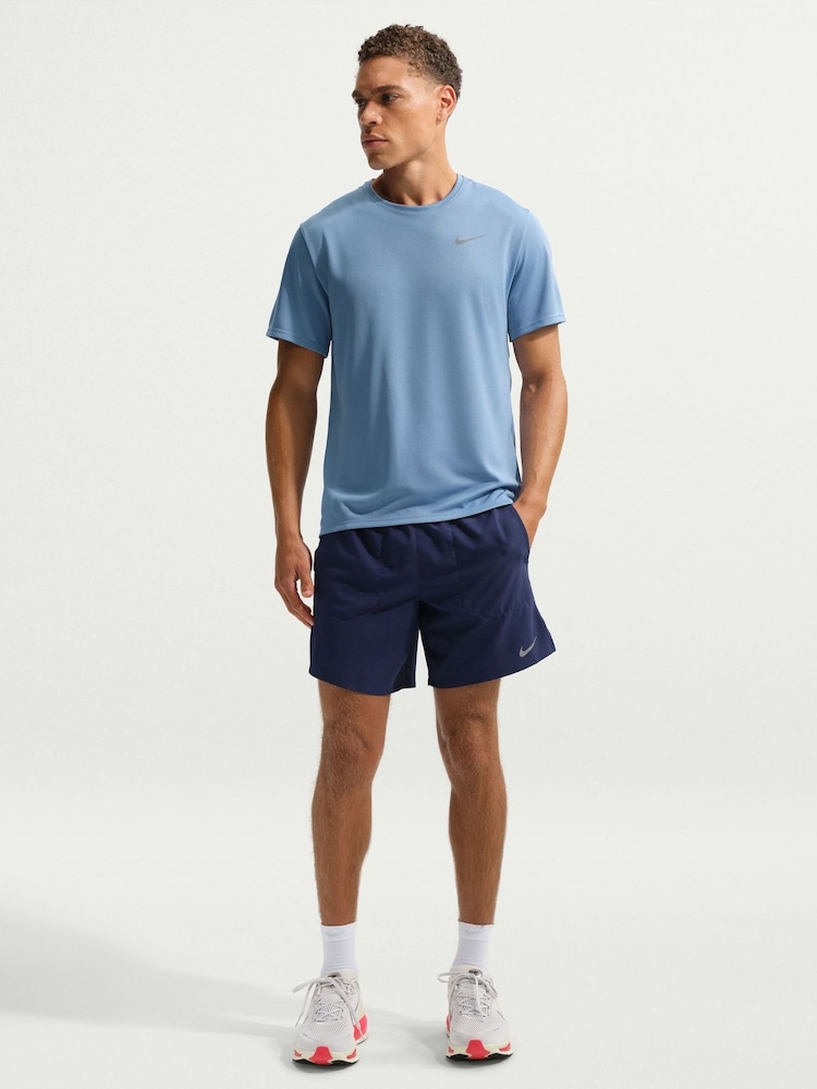 Nike Blue Dri-FIT Stride 7 Inch Brief Lined Running Shorts - Image 1 of 5 Nike Blue Dri-FIT Stride 7 Inch Brief Lined Running Shorts - Image 1 of 5