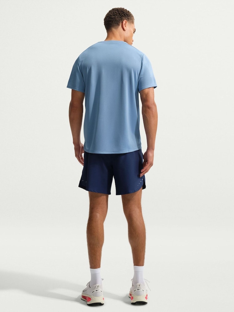 Nike Blue Dri-FIT Stride 7 Inch Brief Lined Running Shorts - Image 2 of 5 Nike Blue Dri-FIT Stride 7 Inch Brief Lined Running Shorts - Image 2 of 5