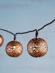 Lights4fun Bronze Moroccan Ball Lights - Image 1 of 2