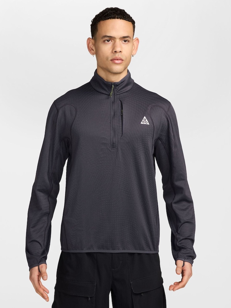 Nike Grey ACG Grid 1/2 Running Zip Top - Image 1 of 3