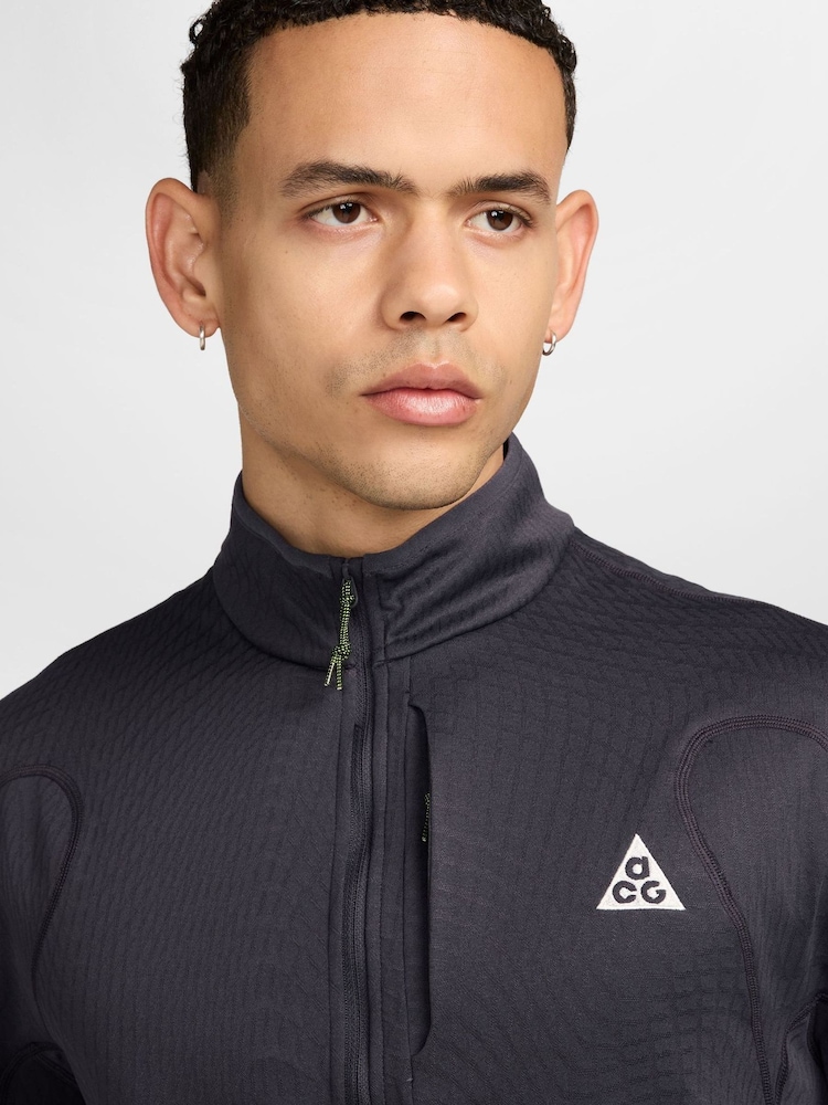 Nike Grey ACG Grid 1/2 Running Zip Top - Image 3 of 3