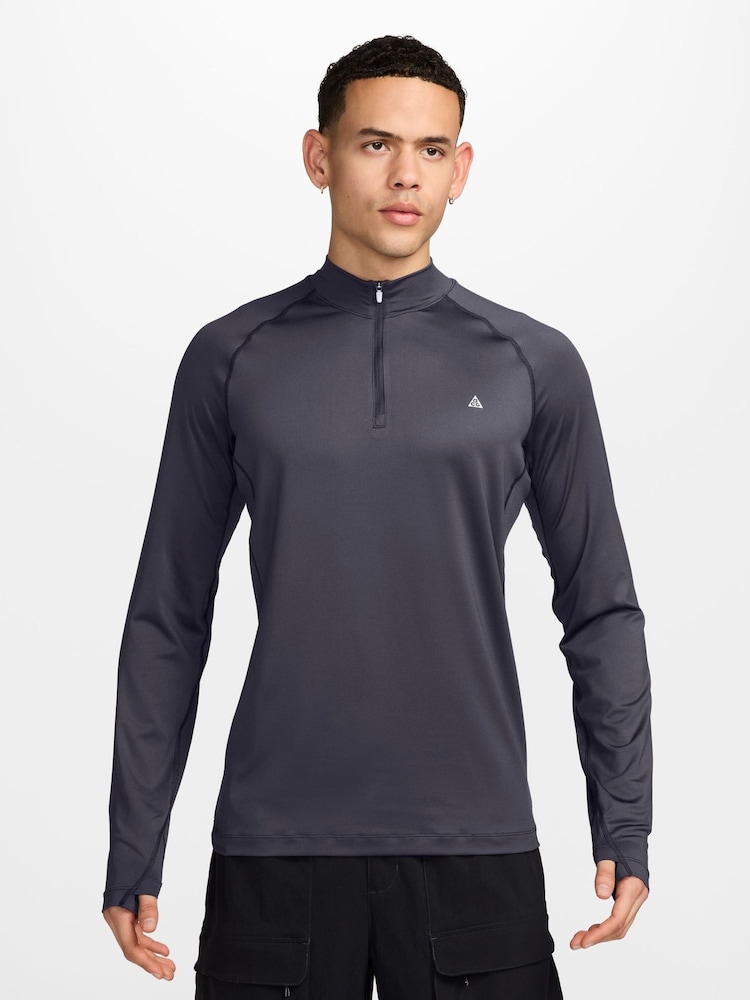Nike Grey ACG Wildsee Running Sweat Top - Image 1 of 3 Nike Grey ACG Wildsee Running Sweat Top - Image 1 of 3